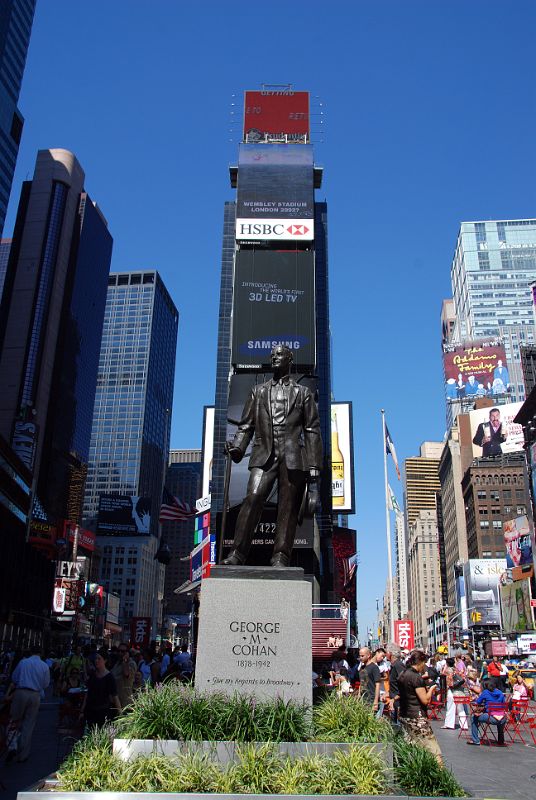 New York City Times Square 06 George M. Cohen Statue At Duffy Square
